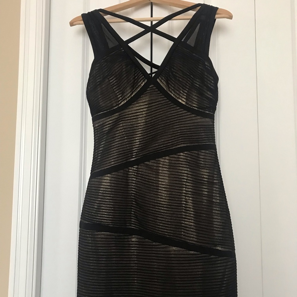 BCBG Sven Metallic Dress